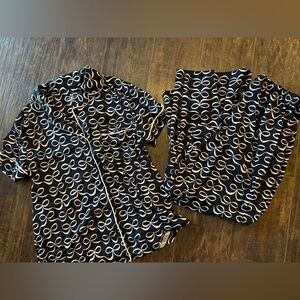 Kate Spade Black and Pink Pajama set small